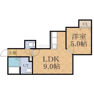 マリオハイツ北野【106号室】の間取り