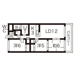 プリムラK3【206号室】の間取り