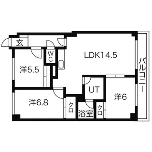 日之出ハイツ【303号室】の間取り