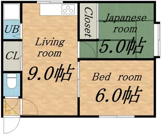 レジデンス平岡【101号室】の間取り