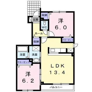 サニーガーデン Ⅰ【1階】の間取り