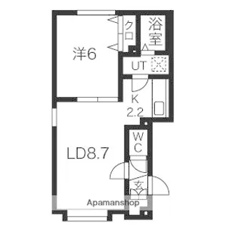リバーサイド青葉Ⅰ【2階】の間取り