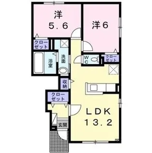 クローバーハウス【1階】の間取り