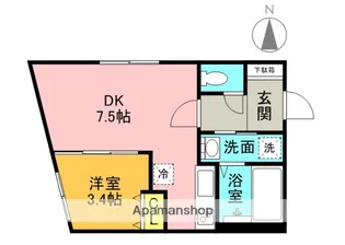 プレゾン北広島【2階】の間取り
