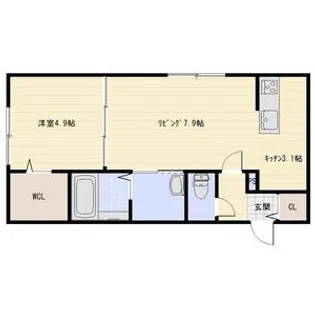 RICHESSE黄金(リシェス黄金)【1階】の間取り