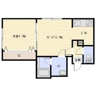 BLANCHE NEIGE UN (ブランシュ ネージュ アン)【2階】の間取り