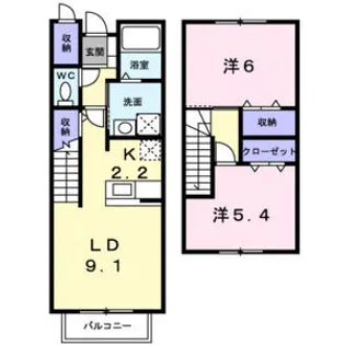 ファイン【1階】の間取り