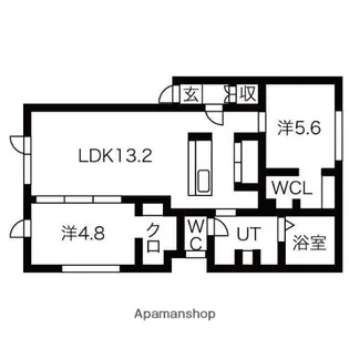 アレックスコレーガD【5号室】の間取り