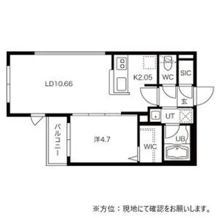 CASA VICOLO千歳(カーサヴィコロ千歳)【0401号室】の間取り