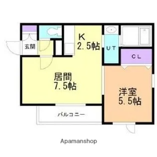 BP共栄【105号室】の間取り