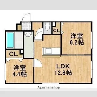 LA DOUCE VIE(ラドゥースヴィ)【3階】の間取り