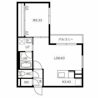 グランドサクセス千歳【0303号室】の間取り