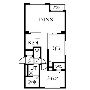 カームヒルズ【2階】の間取り