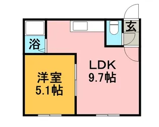 コントレイル【206号室】の間取り