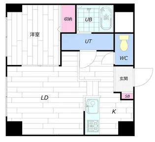 フレスコ大谷地【7階】の間取り
