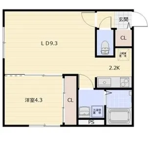 C’KRON HWURTS(クロノ ハーツ)【3階】の間取り