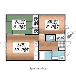 フェイス柏木 D【2階】の間取り