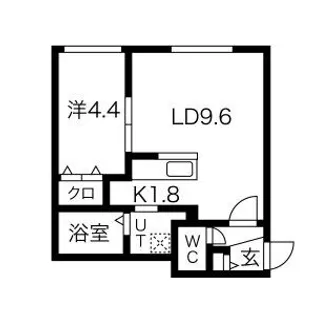 1LDKの間取り画像