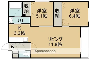 センチュリー北斗【4階】の間取り