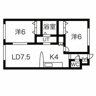 イーストウォームス【2階】の間取り