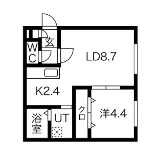 グランデール新札幌Ⅱ(A棟)【2階】の間取り