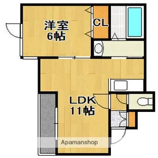 サニーサイド【2階】の間取り
