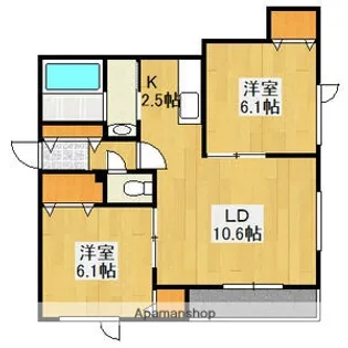アヴニールSINANO Ⅱ【1階】の間取り