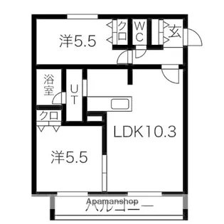 アルファレジデンス末広【4階】の間取り