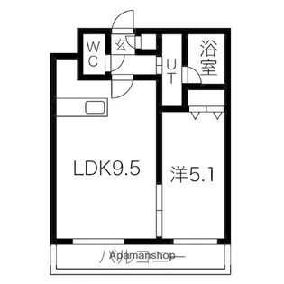 アルファレジデンス末広【302号室】の間取り