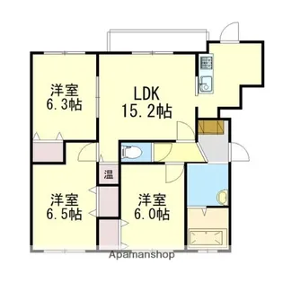 グラスミア恵庭【5階】の間取り