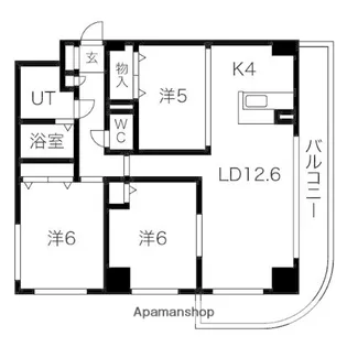 ホークフェザータワー【6階】の間取り