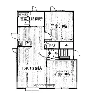 ヴェールメゾンD【2階】の間取り