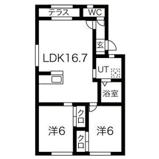 KOHAKU ONE【1階】の間取り