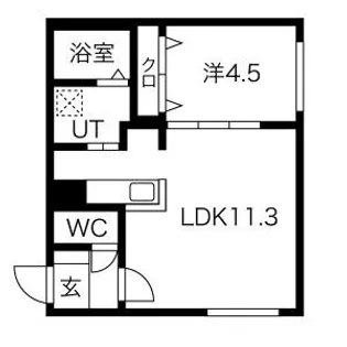 エスグラン大谷地【1階】の間取り