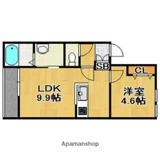グリーンノート京町【3階】の間取り