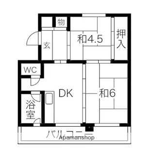 パークヒルズ真々地Ⅰ【307号室】の間取り