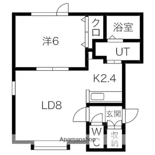 1LDKの間取り画像