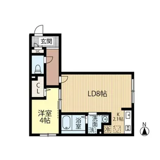 LA CONFORTO厚別【2階】の間取り