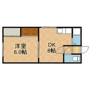 中村ハウス【2FR号室】の間取り