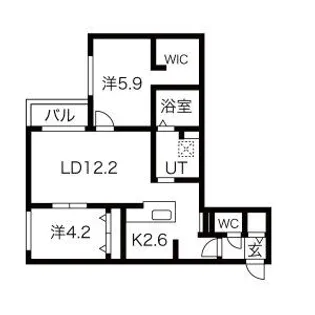 AO AKUA CTS (アオアクアシーティーエス)【4階】の間取り