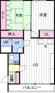 グリーンヴィラ北広島【D号室】の間取り