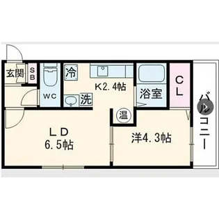 フルールブローニュ【4階】の間取り