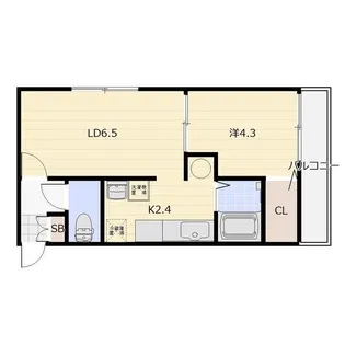 フルールブローニュ【3階】の間取り