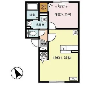 ボヌール北柏木 Ⅰ【1階】の間取り