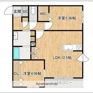 アルファスクエア花園5丁目【1階】の間取り