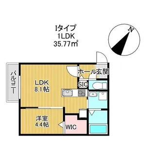 PRESCELTO朝日町【4階】の間取り