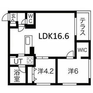 WALPOLE PARK 千歳【1階】の間取り