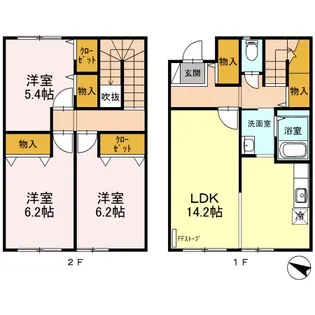 北海道苫小牧市拓勇西町6丁目【テラスハウス】の間取り