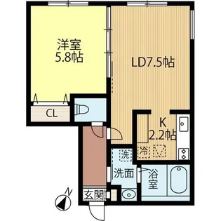 アトランティス朝日【3階】の間取り