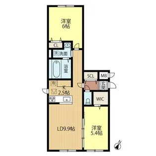 アトランティス朝日【3階】の間取り